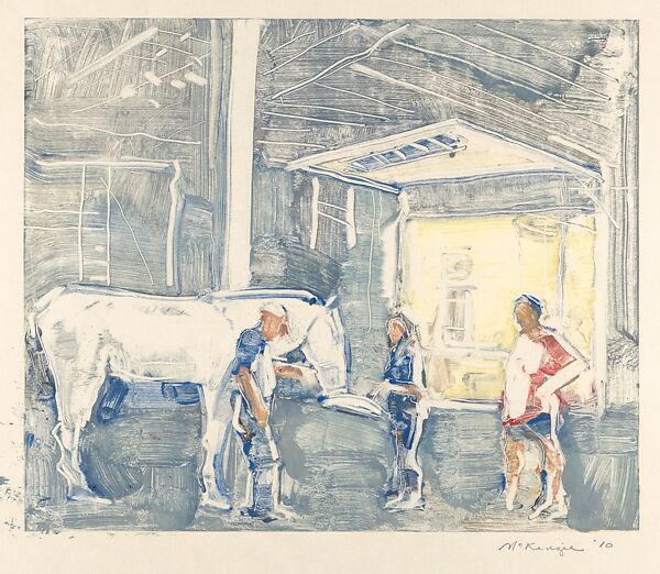 Horse Barns, Mary Beth McKenzie (American, born Cleveland, Ohio, 1946), A series of 17 monotypes