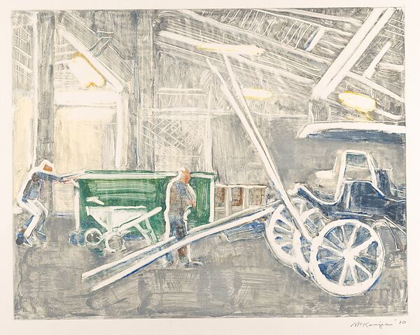 Horse Barns, Mary Beth McKenzie (American, born Cleveland, Ohio, 1946), A series of 17 monotypes