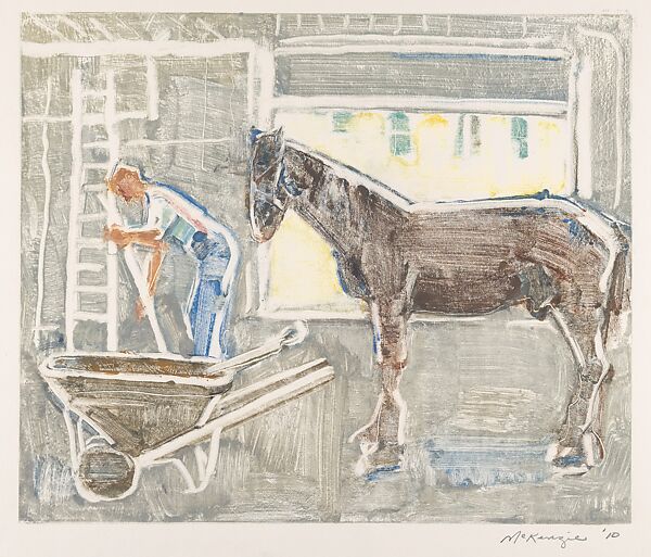 Horse Barns, Mary Beth McKenzie (American, born Cleveland, Ohio, 1946), A series of 17 monotypes