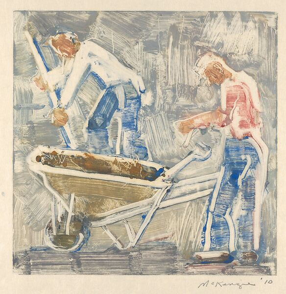 Horse Barns, Mary Beth McKenzie (American, born Cleveland, Ohio, 1946), A series of 17 monotypes