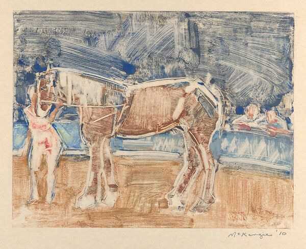 Horse Act, Mary Beth McKenzie (American, born Cleveland, Ohio, 1946), Monotype 