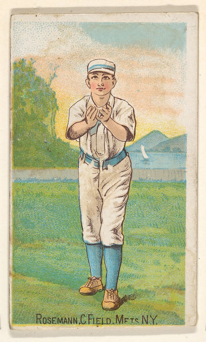 Rosemann, Center Field, Mets, New York, from the Gold Coin series (N284) for Gold Coin Chewing Tobacco, D. Buchner & Co., New York  American, Commercial color lithograph reproducing drawing