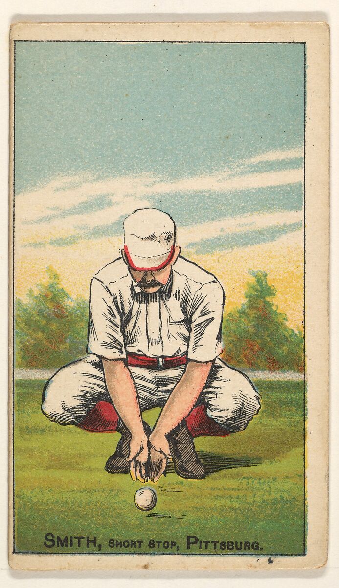 Smith, Shortstop, Pittsburgh, from the Gold Coin series (N284) for Gold Coin Chewing Tobacco, D. Buchner &amp; Co., New York (American, 19th century), Commercial color lithograph reproducing drawing 