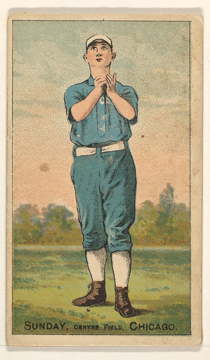 Sunday, Center Field, Chicago, from the Gold Coin series (N284) for Gold Coin Chewing Tobacco, D. Buchner &amp; Co., New York (American, 19th century), Commercial color lithograph reproducing drawing 