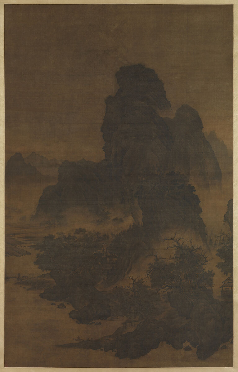 Landscape in the style of Fan Kuan, Unidentified artist Chinese, active 12th century, Hanging scroll; ink and color on silk, China 