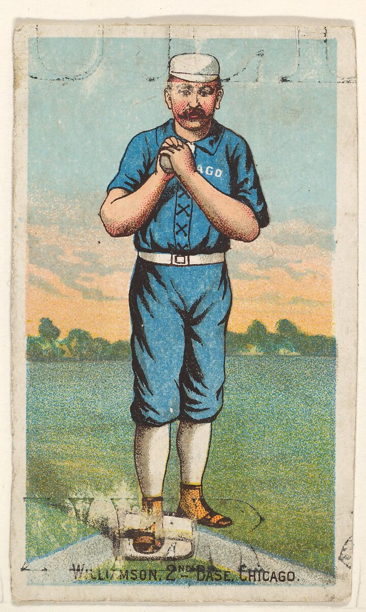 Williamson, 2nd Base, Chicago, from the Gold Coin series (N284) for Gold Coin Chewing Tobacco, D. Buchner & Co., New York  American, Commercial color lithograph reproducing drawing