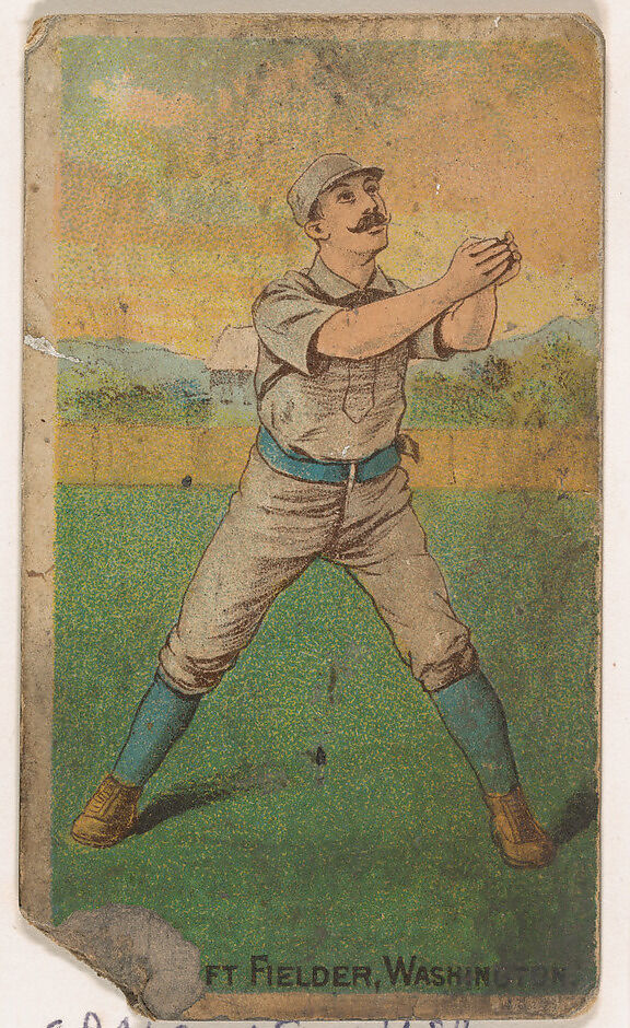 Craig, Left Field, Washington, from the Gold Coin series (N284) for Gold Coin Chewing Tobacco, D. Buchner &amp; Co., New York (American, 19th century), Commercial color lithograph reproducing drawing 