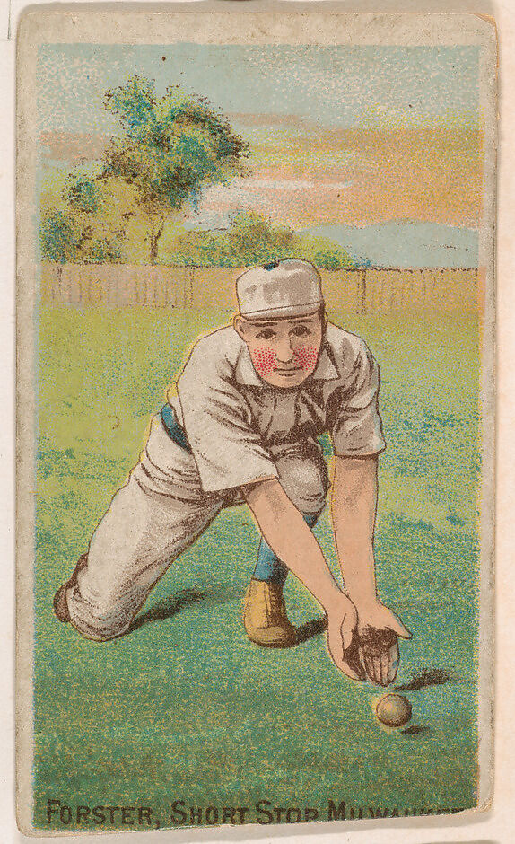 Forster, Shortstop, Milwaukee, from the Gold Coin series (N284) for Gold Coin Chewing Tobacco, D. Buchner &amp; Co., New York (American, 19th century), Commercial color lithograph reproducing drawing 