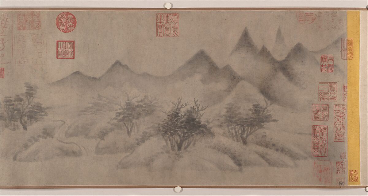 Cloudy Mountains, Mi Youren (Chinese, 1074–1151), Handscroll; ink on paper, China