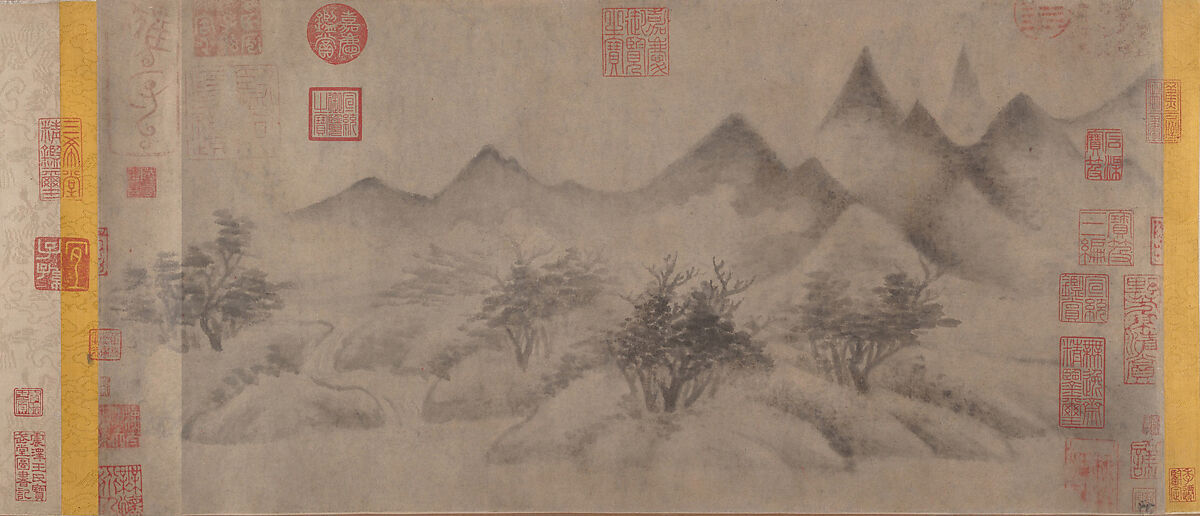 Cloudy Mountains, Mi Youren (Chinese, 1074–1151), Handscroll; ink on paper, China 