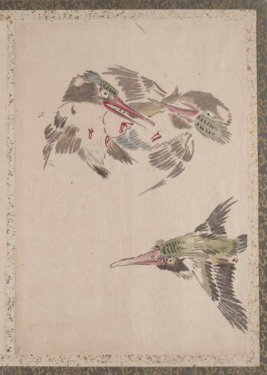 Album of Sketches by Katsushika Hokusai and His Disciples, Katsushika Hokusai (Japanese, Tokyo (Edo) 1760–1849 Tokyo (Edo)), Album of ninety-seven leaves; ink and color on paper, Japan