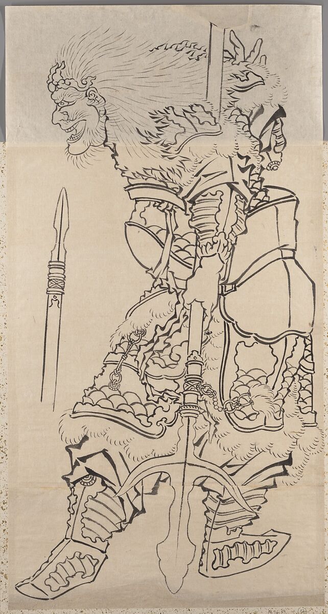 Album of Sketches by Katsushika Hokusai and His Disciples, Katsushika Hokusai (Japanese, Tokyo (Edo) 1760–1849 Tokyo (Edo)), Album of ninety-seven leaves; ink and color on paper, Japan