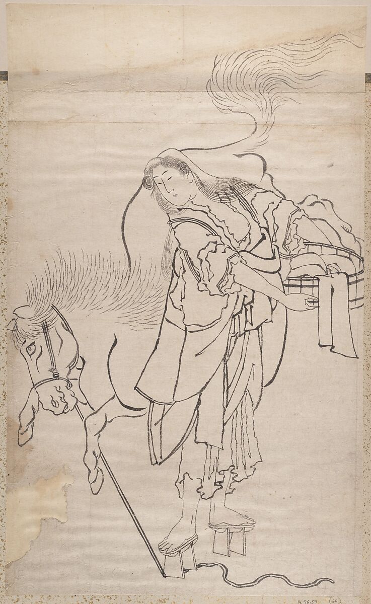 Album of Sketches by Katsushika Hokusai and His Disciples, Katsushika Hokusai (Japanese, Tokyo (Edo) 1760–1849 Tokyo (Edo)), Album of ninety-seven leaves; ink and color on paper, Japan