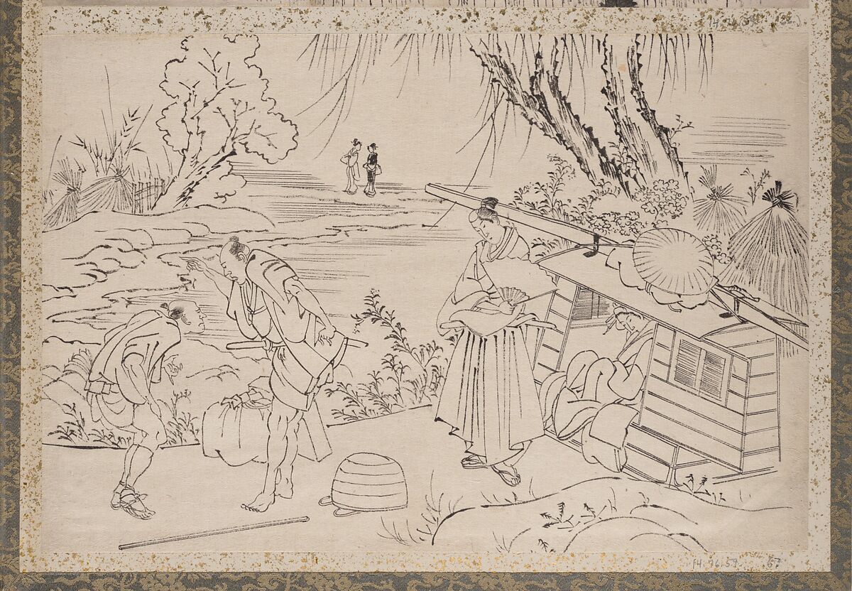 Album of Sketches by Katsushika Hokusai and His Disciples, Katsushika Hokusai (Japanese, Tokyo (Edo) 1760–1849 Tokyo (Edo)), Album of ninety-seven leaves; ink and color on paper, Japan