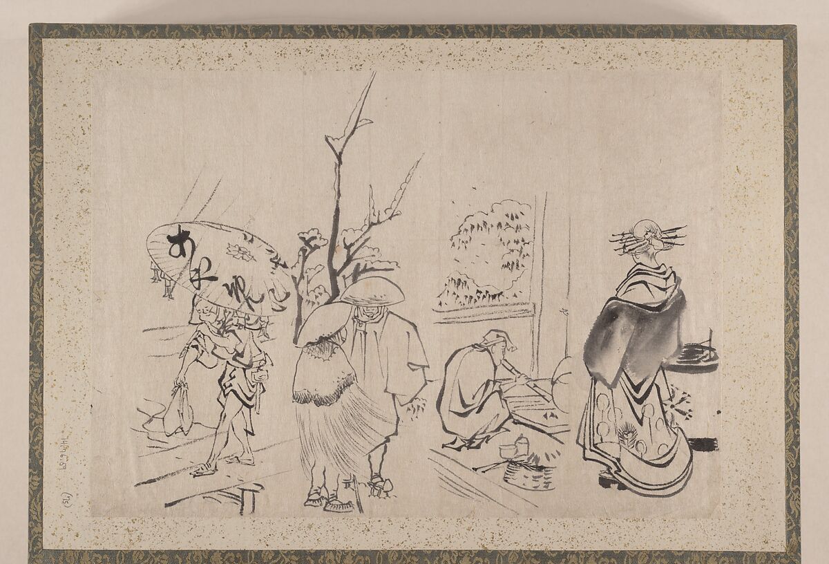 Album of Sketches by Katsushika Hokusai and His Disciples, Katsushika Hokusai (Japanese, Tokyo (Edo) 1760–1849 Tokyo (Edo)), Album of ninety-seven leaves; ink and color on paper, Japan