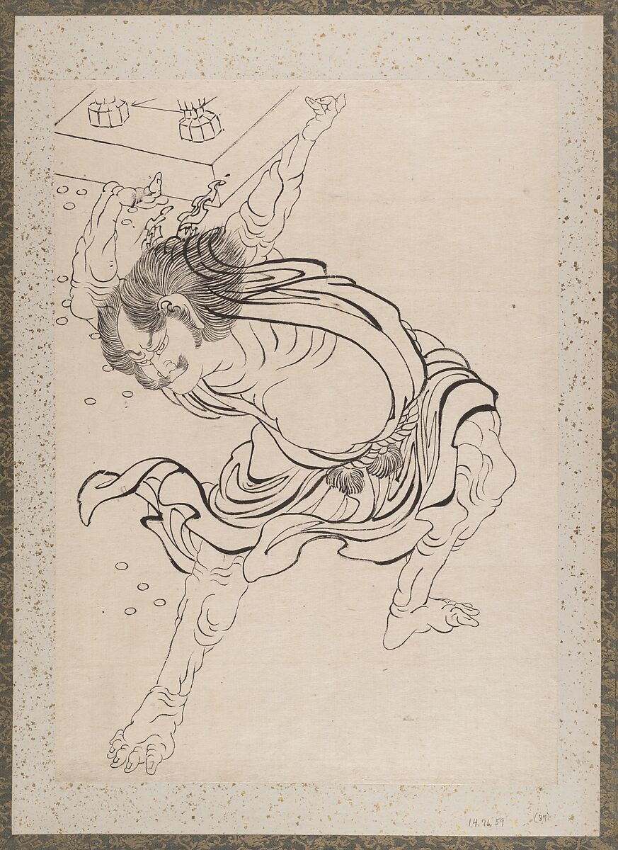 Album of Sketches by Katsushika Hokusai and His Disciples, Katsushika Hokusai (Japanese, Tokyo (Edo) 1760–1849 Tokyo (Edo)), Album of ninety-seven leaves; ink and color on paper, Japan