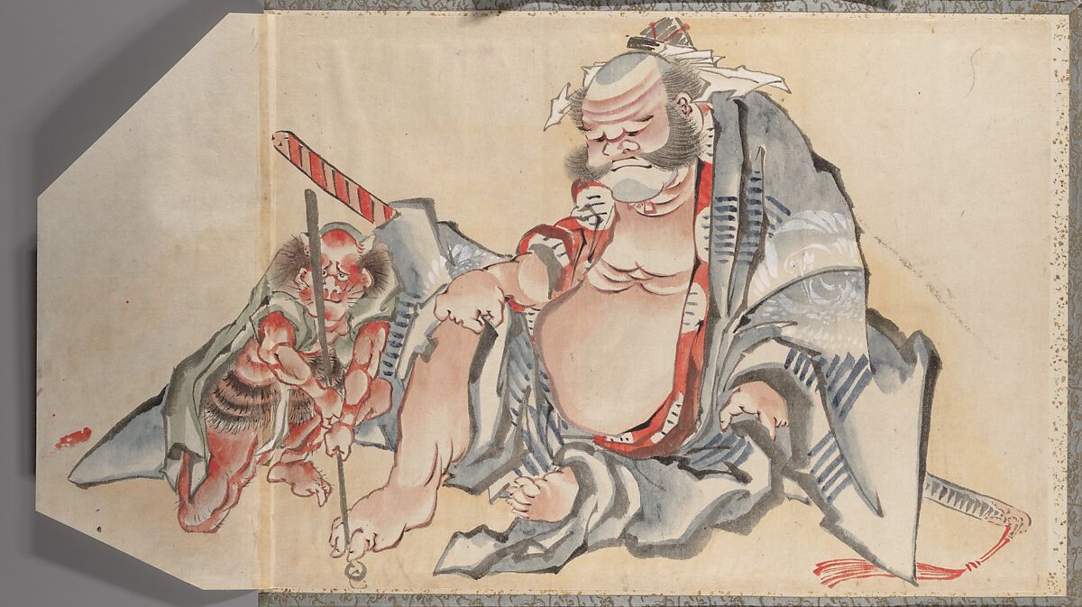 Album of Sketches by Katsushika Hokusai and His Disciples, Katsushika Hokusai (Japanese, Tokyo (Edo) 1760–1849 Tokyo (Edo)), Album of ninety-seven leaves; ink and color on paper, Japan