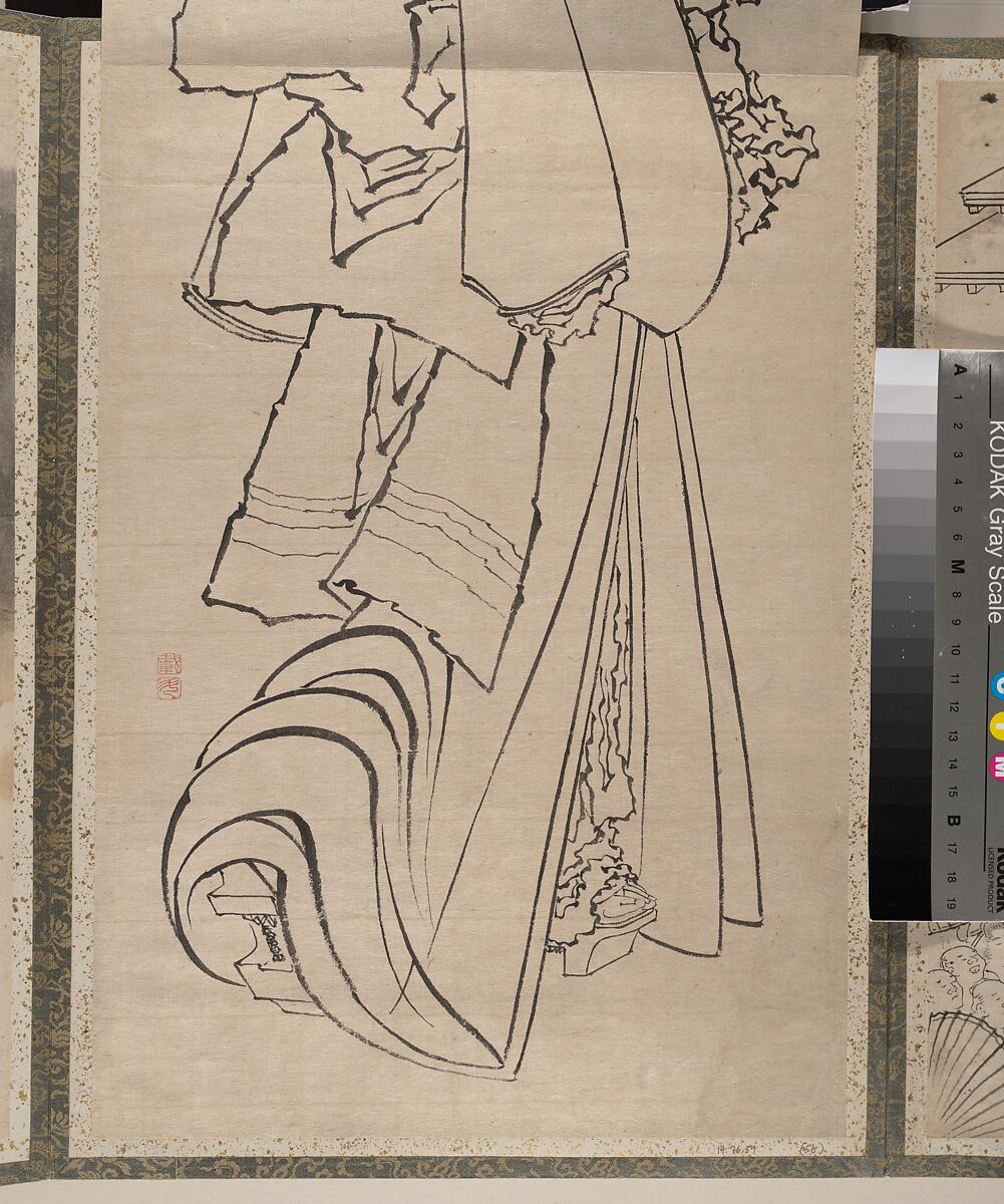 Album of Sketches by Katsushika Hokusai and His Disciples, Katsushika Hokusai (Japanese, Tokyo (Edo) 1760–1849 Tokyo (Edo)), Album of ninety-seven leaves; ink and color on paper, Japan