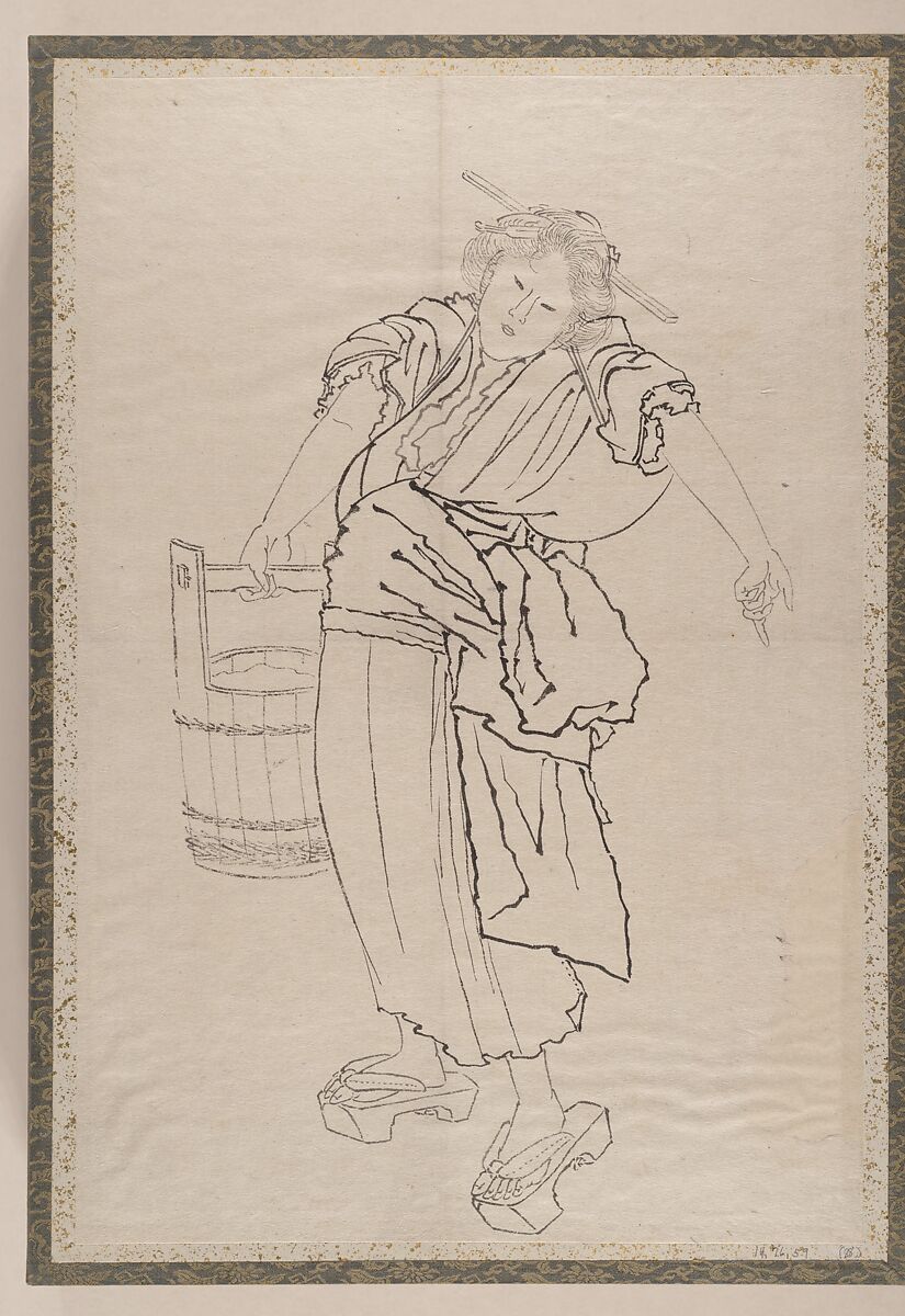 Album of Sketches by Katsushika Hokusai and His Disciples, Katsushika Hokusai (Japanese, Tokyo (Edo) 1760–1849 Tokyo (Edo)), Album of ninety-seven leaves; ink and color on paper, Japan