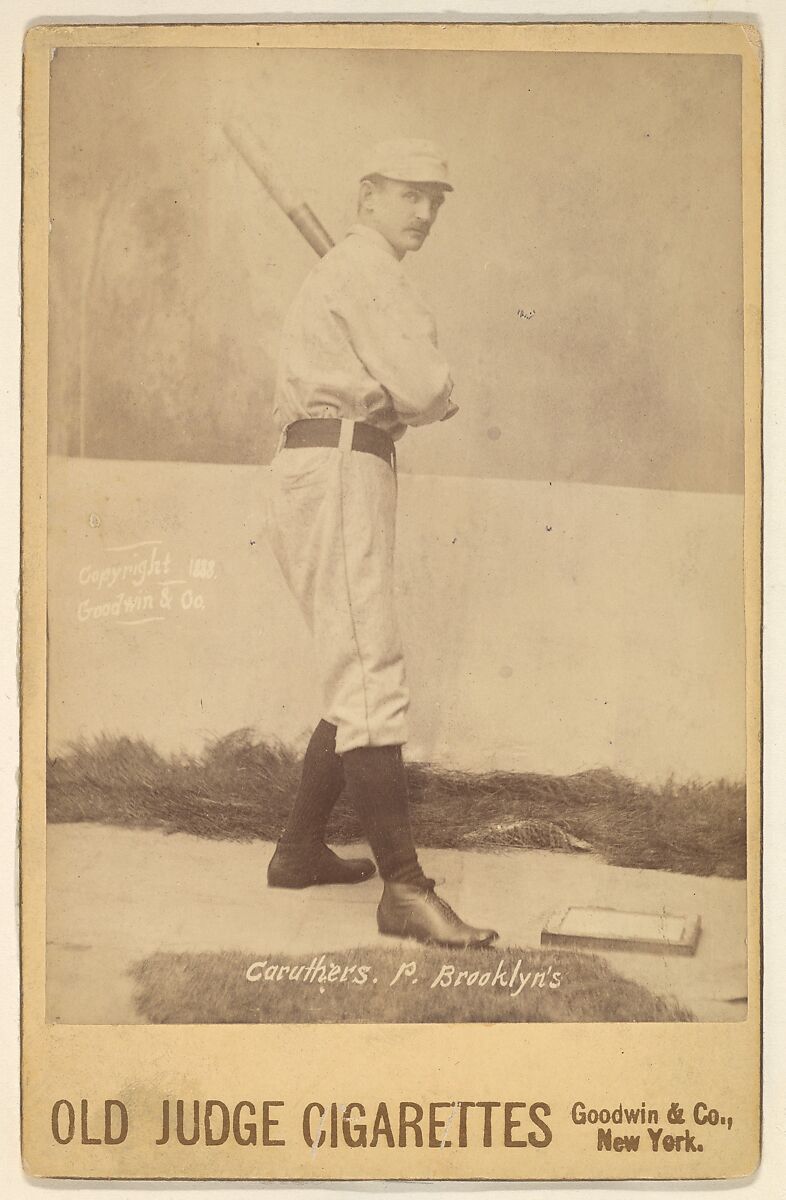 Robert Lee Caruthers, Pitcher, Brooklyn, from the series Old Judge Cigarettes, Issued by Goodwin &amp; Company, Albumen photograph, cabinet card 