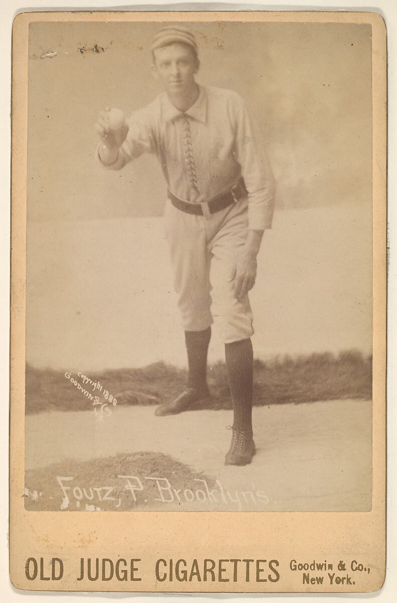 David Luther Foutz, Pitcher, Brooklyn, from the series Old Judge Cigarettes, Issued by Goodwin &amp; Company, Albumen photograph, cabinet card 