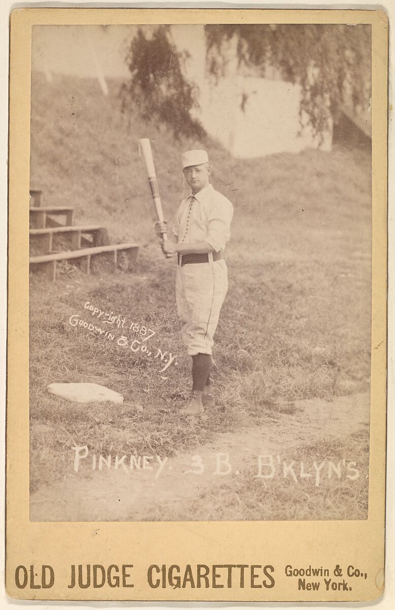 George Burton Pinkney, 3rd Base, Brooklyn, from the series Old Judge Cigarettes, Issued by Goodwin &amp; Company, Albumen photograph, cabinet card 