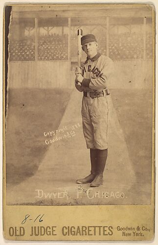 John Francis Dwyer, Pitcher, Chicago, from the series Old Judge Cigarettes