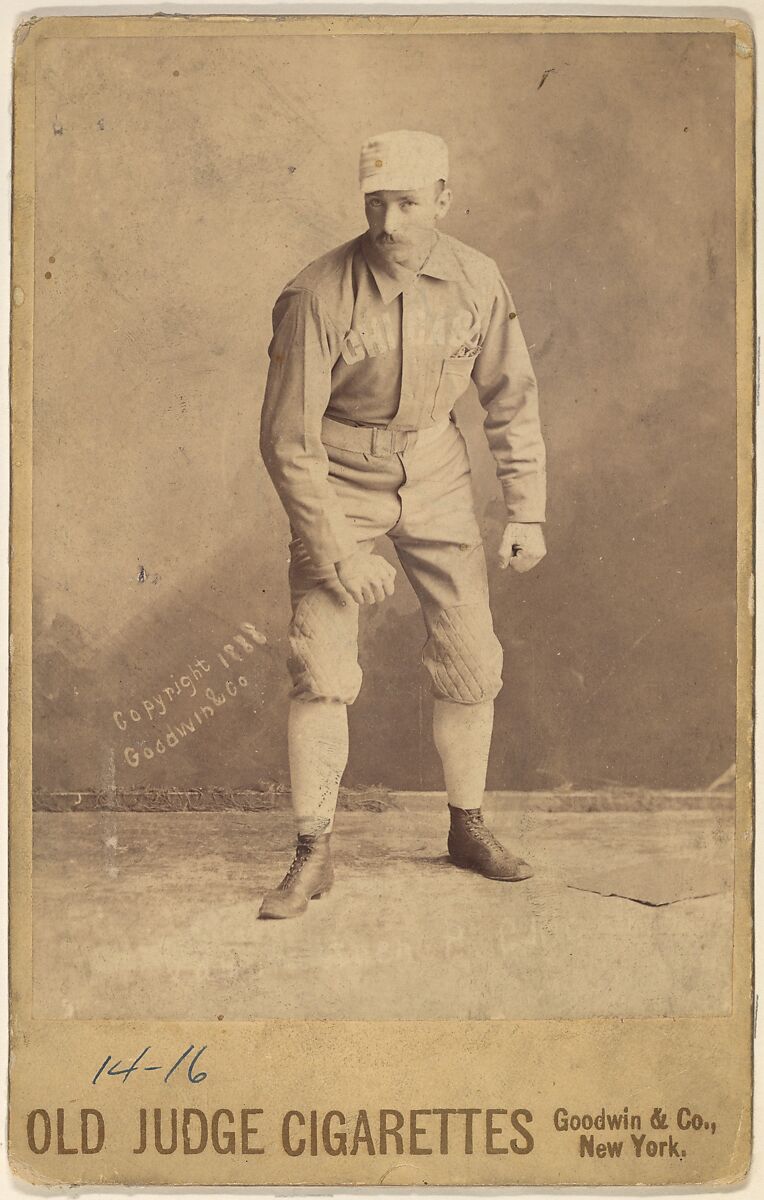 George Van Haltren, Chicago, from the series Old Judge Tobacco, Issued by Goodwin &amp; Company, Albumen photograph, cabinet card 