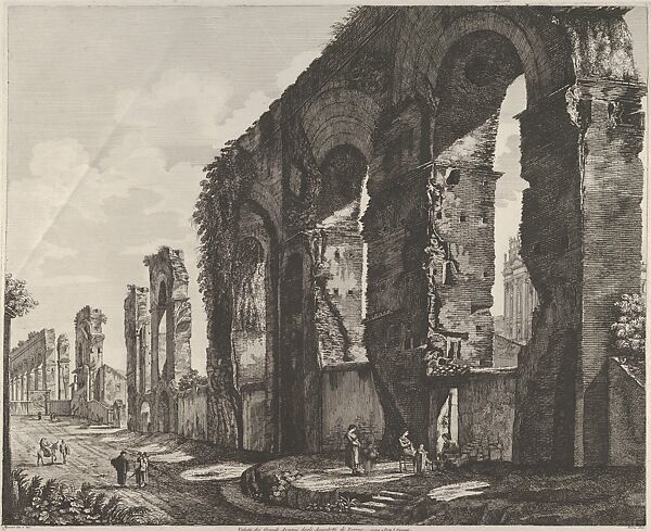 View of Nero's aqueduct, Rome