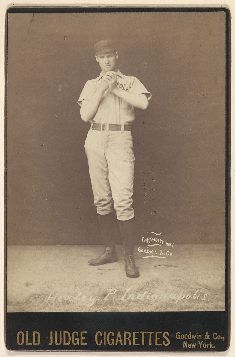 John J. Healey, Pitcher, Indianapolis, from the series Old Judge Cigarettes, Issued by Goodwin &amp; Company, Albumen photograph, cabinet card 