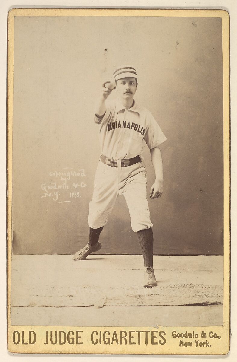 Shreve, Pitcher, Indianapolis, from the series Old Judge Cigarettes, Issued by Goodwin &amp; Company, Albumen photograph, cabinet card 