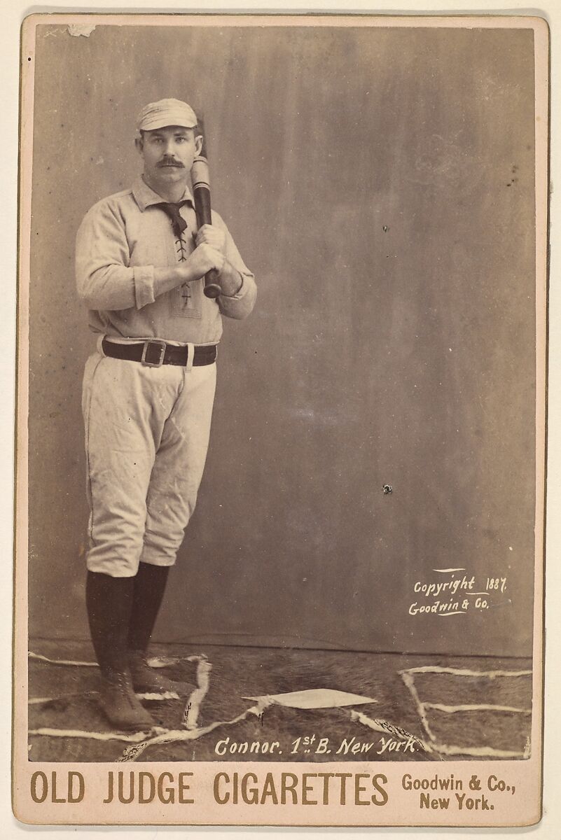 Connor, 1st Base, New York, from the series Old Judge Cigarettes, Goodwin &amp; Company, Albumen photograph, cabinet card 