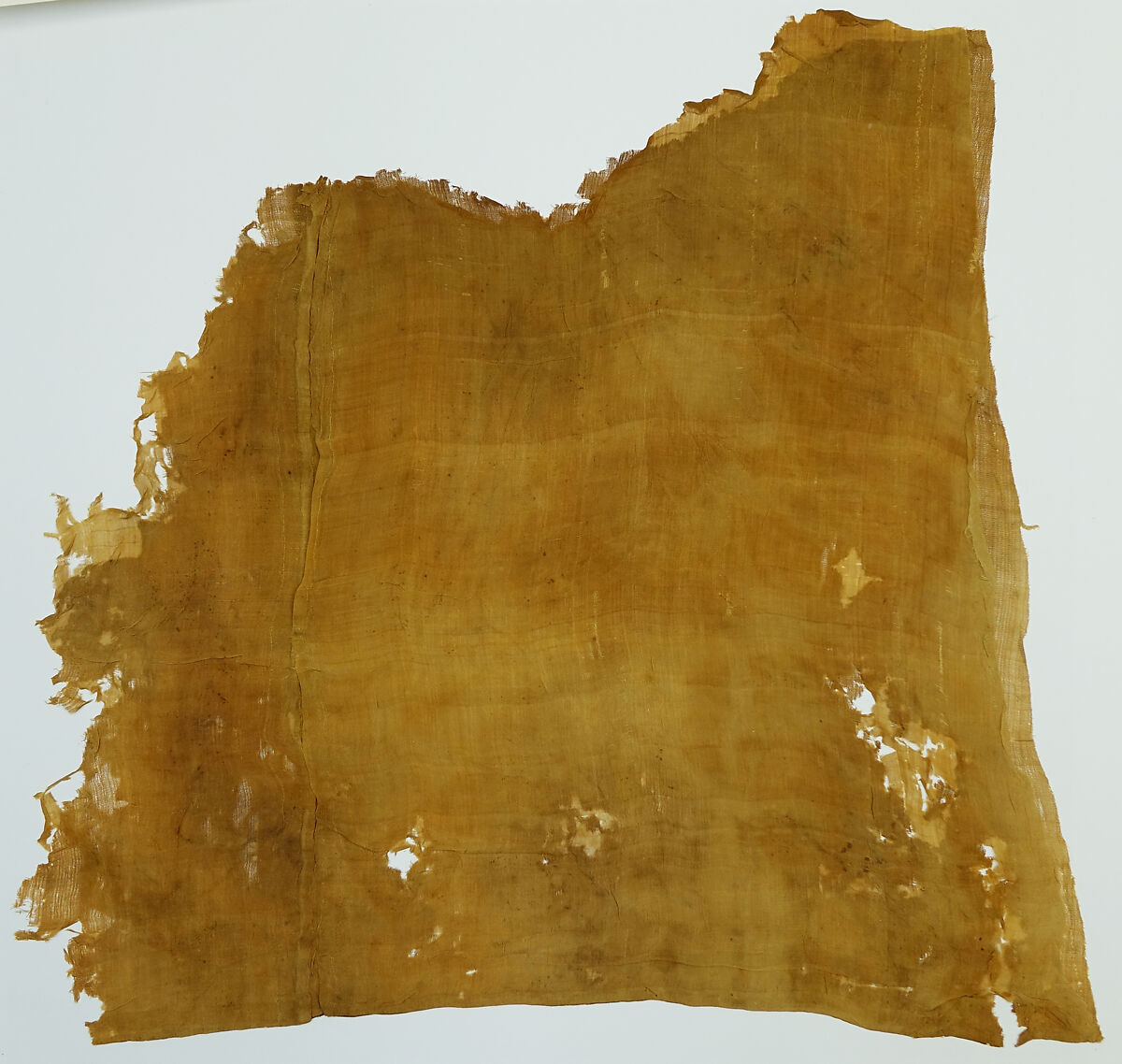 Textile fragment with birds among flowers, Silk complex gauze, ink, gold and pigment, China