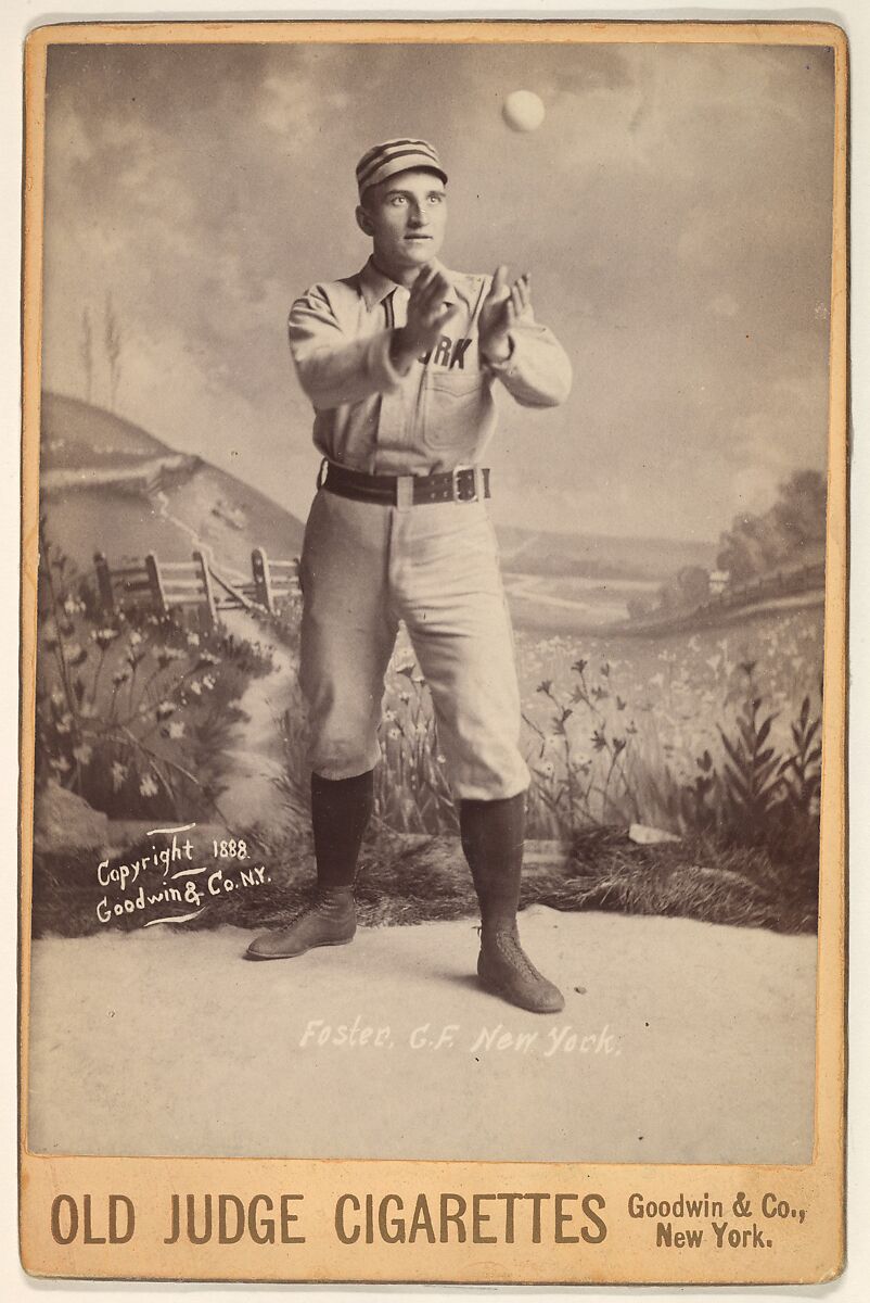 Foster, Center Field, New York, from the series Old Judge Cigarettes, Issued by Goodwin &amp; Company, Albumen photograph, cabinet card 