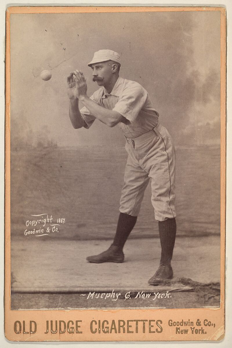 Murphy, Catcher, New York, from the series Old Judge Cigarettes, Issued by Goodwin &amp; Company, Albumen photograph, cabinet card 