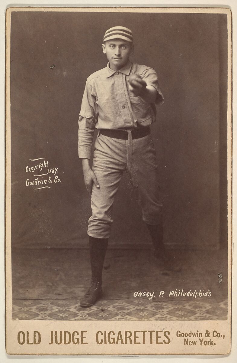 Casey, Pitcher, Philadelphia, from the series Old Judge Cigarettes, Issued by Goodwin &amp; Company, Albumen photograph, cabinet card 