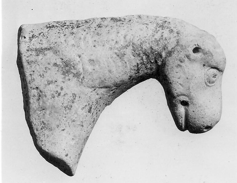 Head of a Horse, Earthenware, Central Asia 