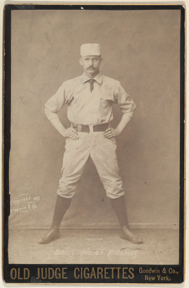 Abner Frank Dalrymple, Left Field, Pittsburgh, from the series Old Judge Cigarettes, Issued by Goodwin &amp; Company, Albumen print photograph, cabinet card 