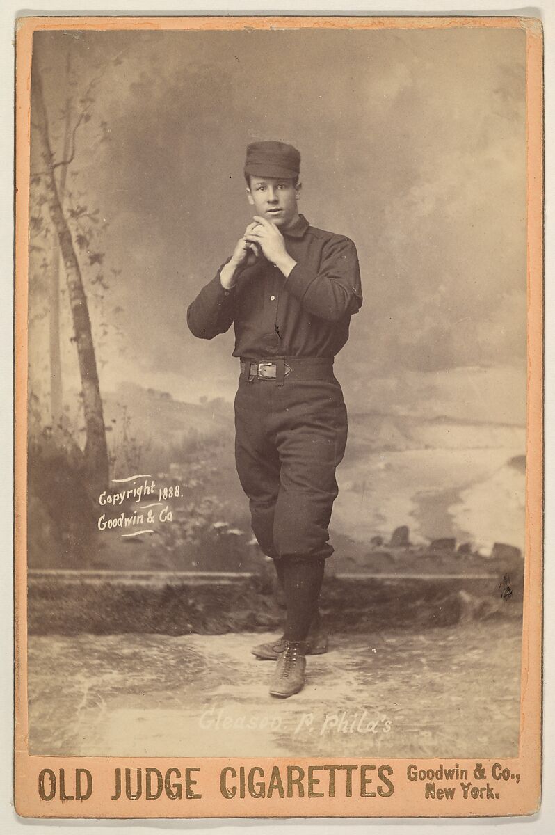 Gleason, Pitcher, Philadelphia, from the series Old Judge Cigarettes, Issued by Goodwin &amp; Company, Albumen photograph, cabinet card