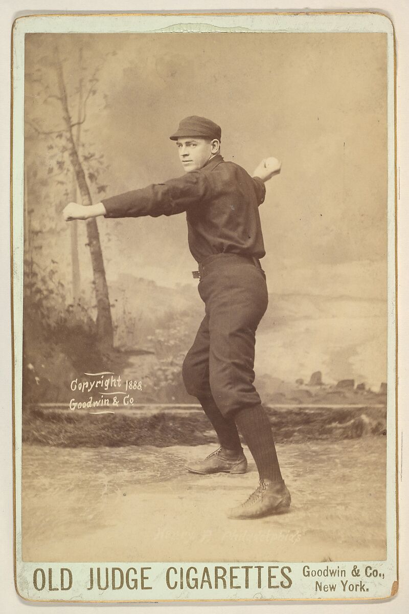 Henry, Pitcher, Philadelphia, from the series Old Judge Cigarettes, Issued by Goodwin &amp; Company, Albumen photograph, cabinet card 