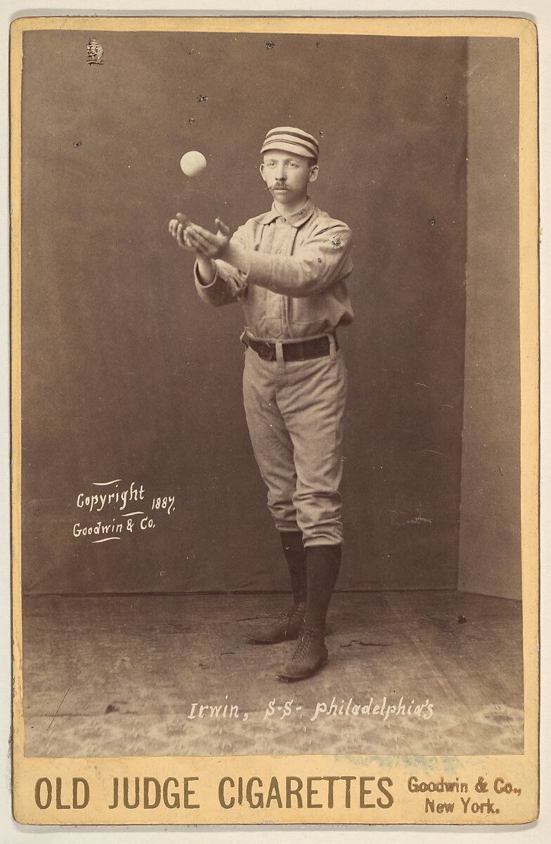 Irwin, Shortstop, Philadelphia, from the series Old Judge Cigarettes, Issued by Goodwin &amp; Company, Albumen photograph, cabinet card 