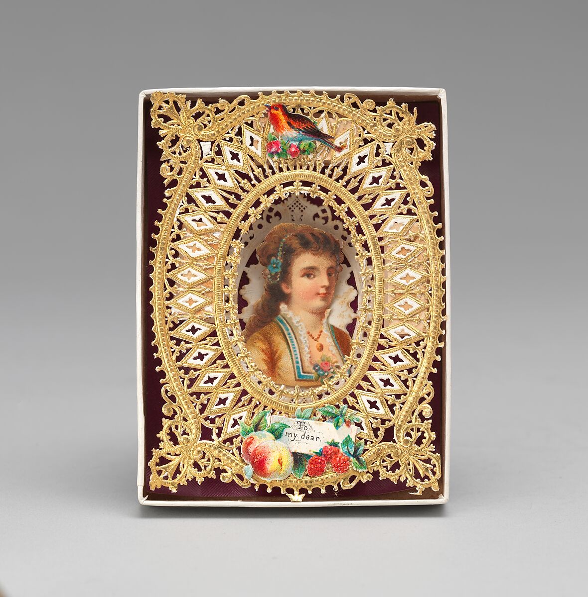 Boxed Valentine's Day Card, Anonymous, British, late 18th century, Lithograph, cut paper