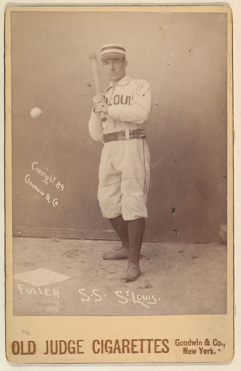 Fuller, Shortstop, St. Louis Browns, from the series Old Judge Cigarettes, Issued by Goodwin &amp; Company, Albumen print photograph, cabinet card 