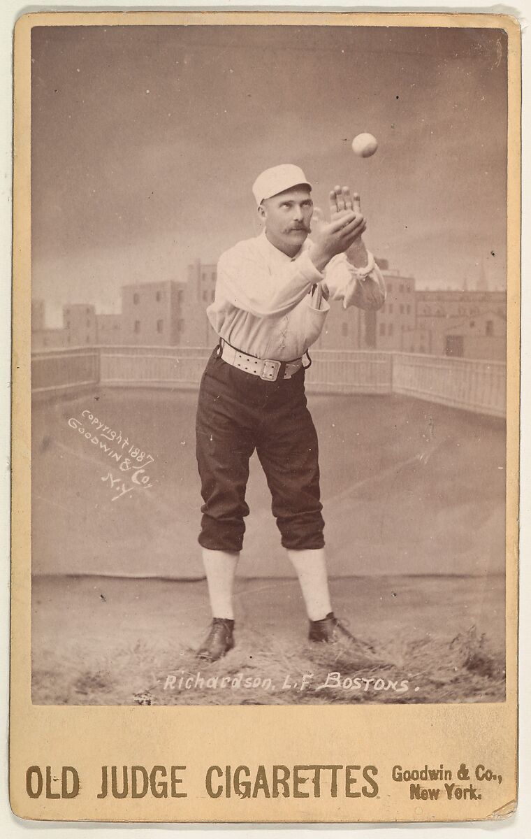 Richardson, Left Field, Boston, from the series Old Judge Cigarettes, Issued by Goodwin &amp; Company, Albumen print photograph, cabinet card 