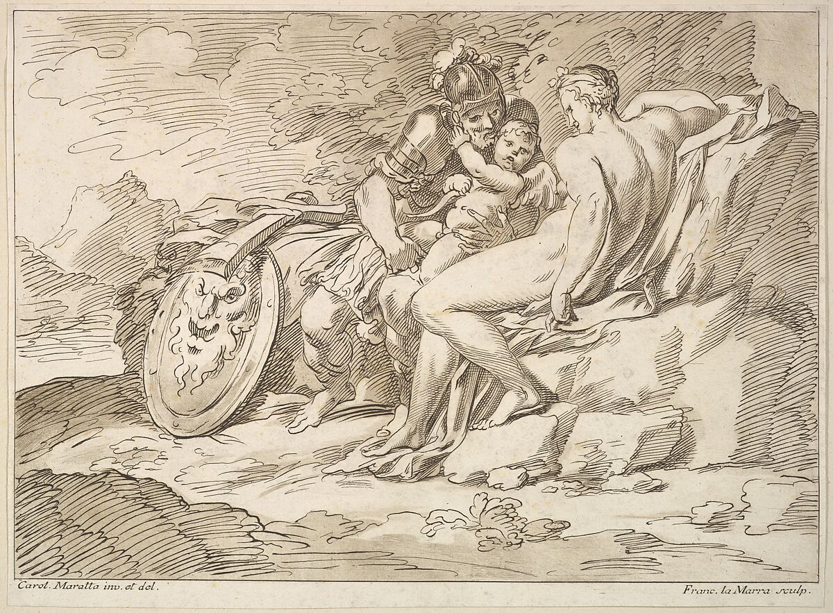 Venus, Mars, and Cupid, Francesco Lamarra (Italian, Martina ca. 1710–1780 Naples (?)), Etching 
