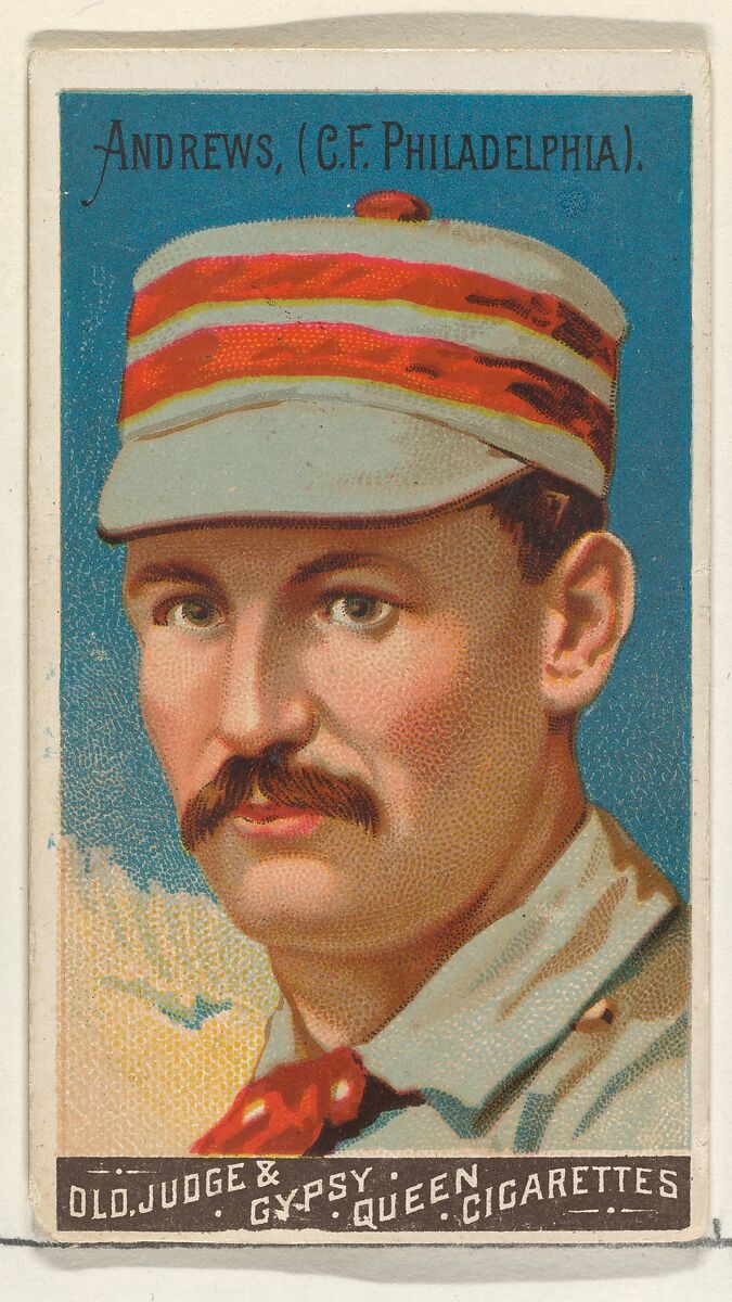 Ed Andrews, Center Field, Philadelphia, from the Goodwin Champion series for Old Judge and Gypsy Queen Cigarettes, Issued by Goodwin &amp; Company, Commercial color lithograph 