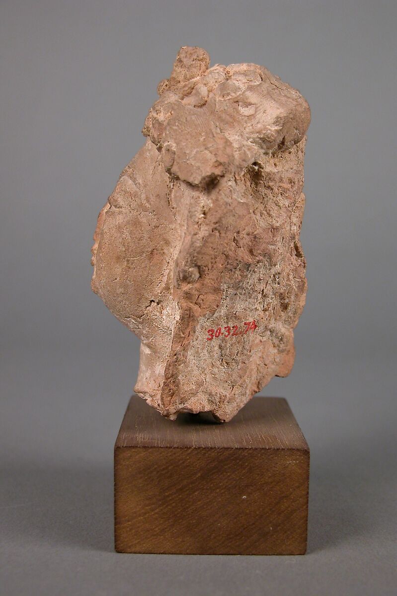 Head of a Bodhisattva, Clay, Central Asia
