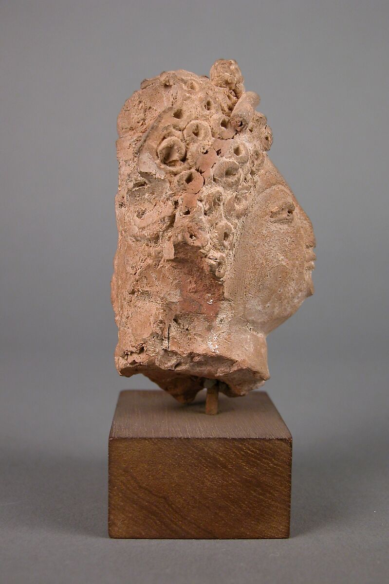 Head of a Bodhisattva, Clay, Central Asia