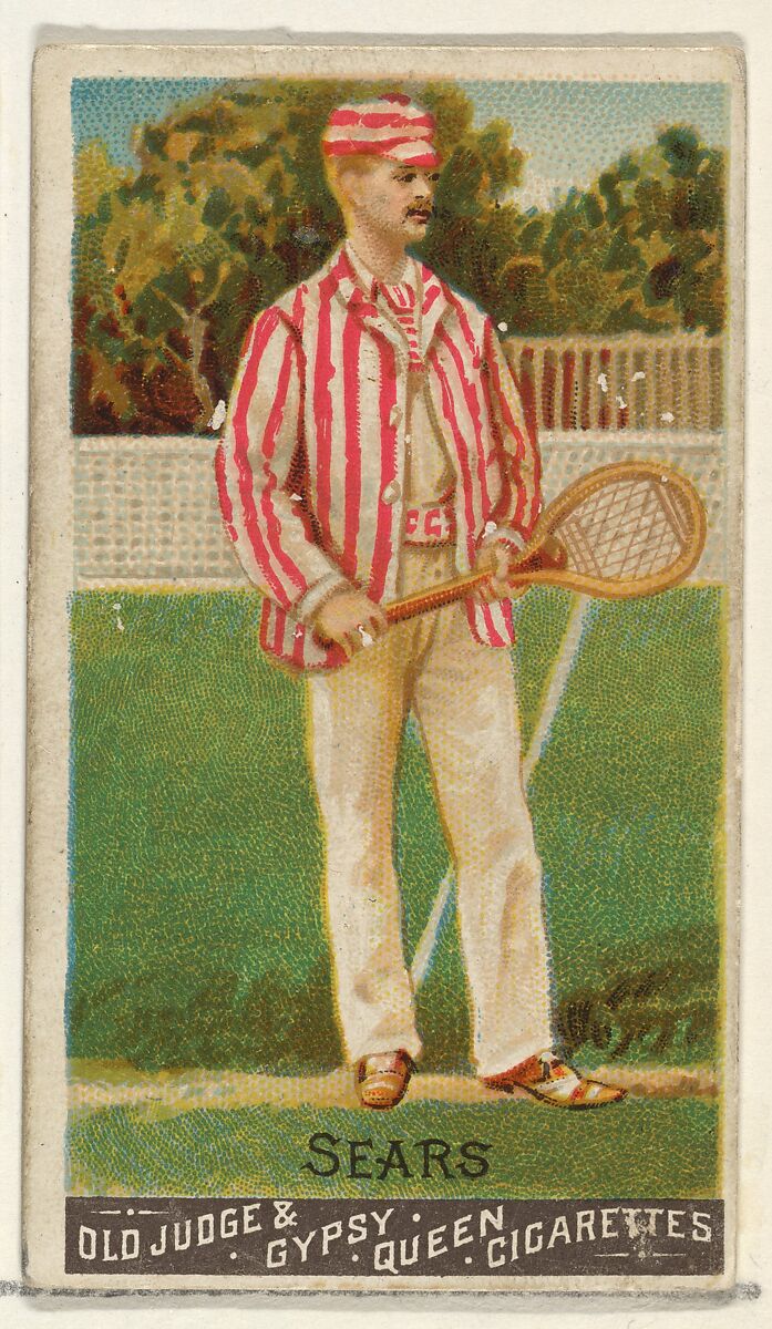 Sears, Lawn Tennis, from the Goodwin Champion series for Old Judge and Gypsy Queen Cigarettes, Issued by Goodwin &amp; Company, Commercial color lithograph 