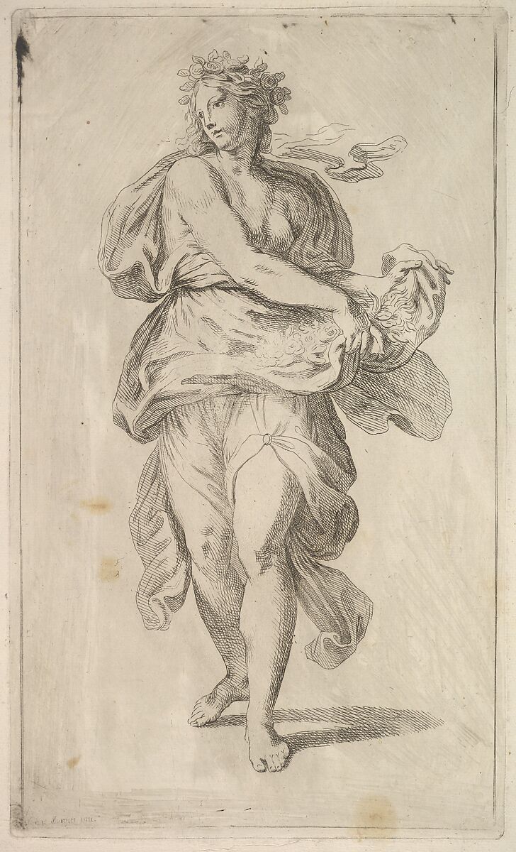 Dancing Figure, After Carlo Maratti (Italian, Camerano 1625–1713 Rome), Etching 